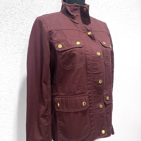 J. Crew burgundy Utility Jacket S - Picture 4 of 9